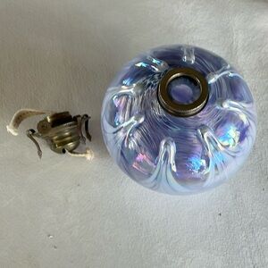 Beautiful Iridescent Oil Lamp Bottom & Wick